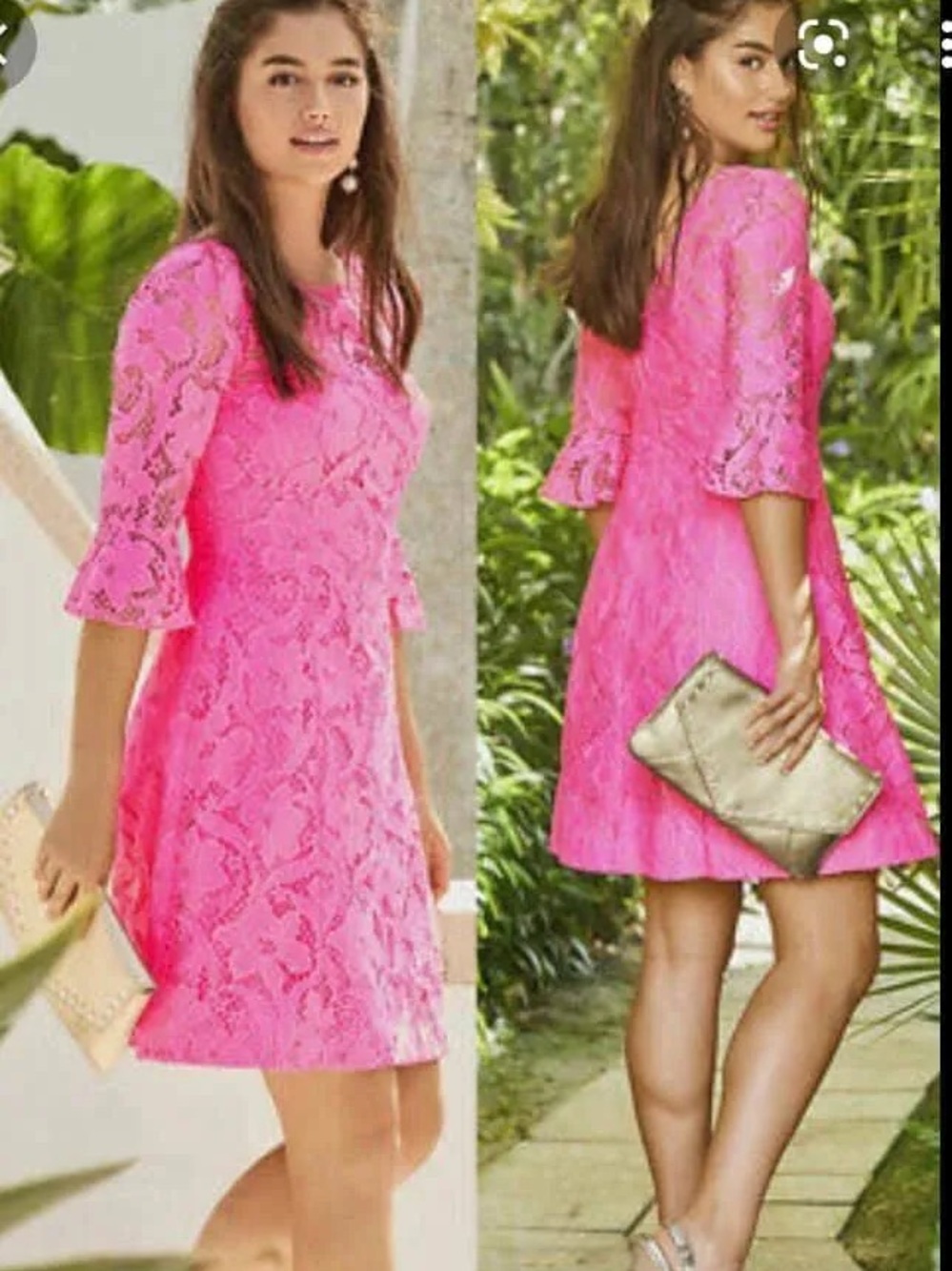 Lilly Pulitzer ALLYSON Pink Lace dress - Picture 3 of 10